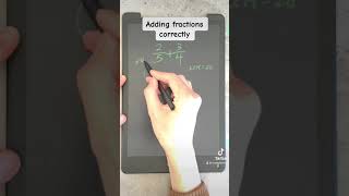 Adding #fractions Correctly #maths  #mathematics #mathstricks #foryourpage #fyp #quickmaths