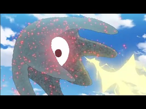 Pikachu uses Thunderbolt on Ultra- Magnemite: Pokemon Journeys Episode 93.