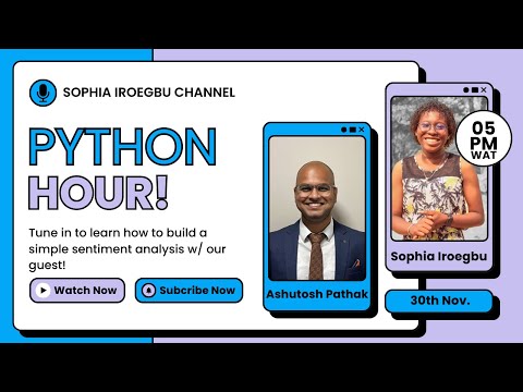 Let's Build a Sentiment Analysis in Python w/ Ashutosh Patak
