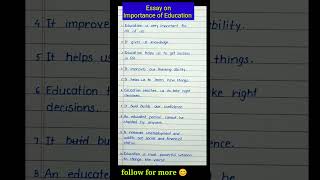 how to write an essay on importance of education|essay in english