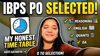 🔥 IBPS PO Selected ✅ l My Real Time Table ✨