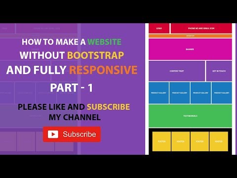 how to make a website without bootstrap and fully responsive part 1