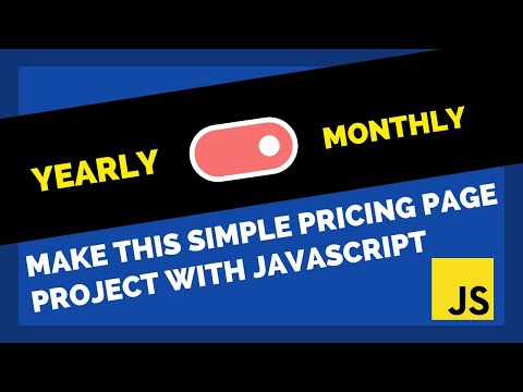 Make This Pricing Page With Toggle With CSS and JavaScript