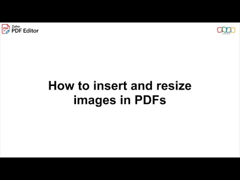 How to insert and resize images in PDFs using Zoho PDF Editor