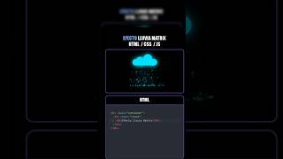 💻 Matrix Lluvia Effect Using CSS | Futuristic Rain Code | #Shorts #coding #python