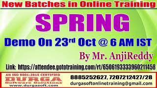 New Batches in Online Training @ DURGASOFT