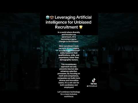 #AIRecruitment #DiversityandInclusion #InnovativeHiring #artificialintelligence #robots #fairhiring