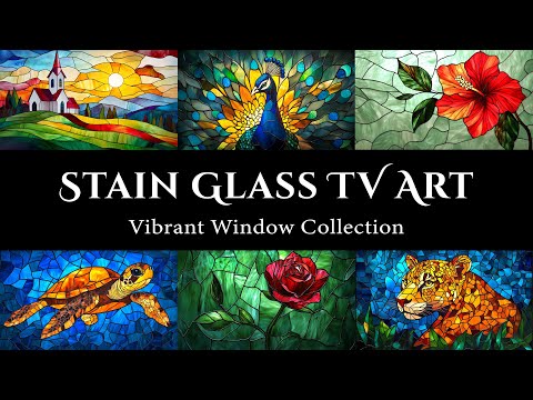 Stained Glass Art for the TV | 4K Colorful Frame TV Art