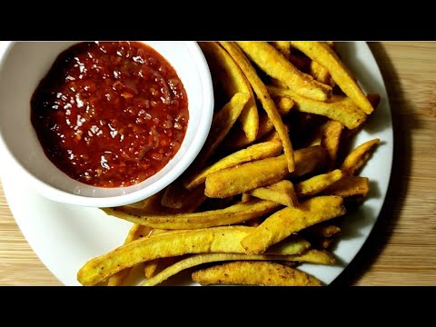 Green Banana French Fries | Crispy Raw Banana Fries Recipe | Raw Banana Fry Recipe at Home