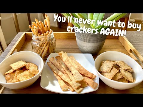 Easy Olive Oil & Sea Salt Sourdough Crackers Recipe | Sourdough Discard Recipe
