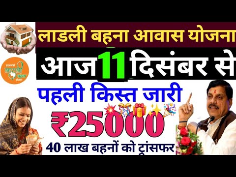 ladli behna yojana new update 2024 लाडली आवास पहली किस्त जारी | Ladli bahna awas yojana 2024 mp