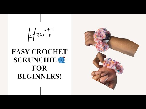 Crochet Along With Me 🧶 | EASY Scrunchie Tutorial for BEGINNERS