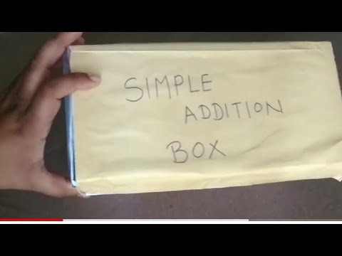 MATHS Working model Simple addition box