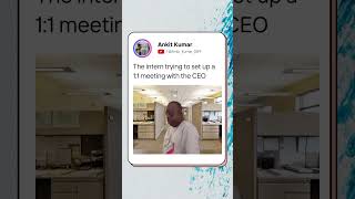 The intern trying to set up a 1:1 meeting with the CEO!