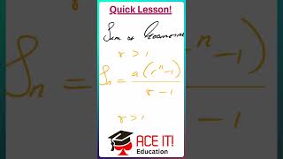 Ace it! Quick Lesson: Sum of Geo