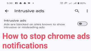 How to stop chrome ads notifications