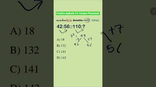 Aptitude For Campus Placement 🔥 #numberanalogy #40 #letteranalogy   #campusplacement