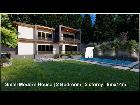 Small House Design | Modern House Design | Exterior Design | Facade Design | Casa Moderna   (14mx9m)