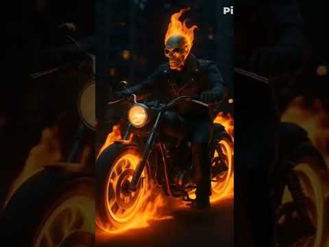Watch Ghostrider in action, riding his iconic bike  #Ghostrider #BikeStunts #ActionPacked #EpicRides
