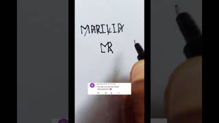 "MARILIA" name logomark for viewer's demand 😊#logodesign #shortsonyoutube #namelogodesign #logomark