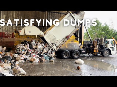 Most satisfying Dumps of the week! [Bonus Clip] #garbagetruck