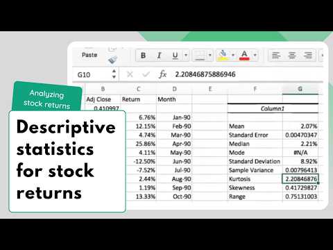 Descriptive statistics for stock returns / Analyzing stock returns / Episode 4