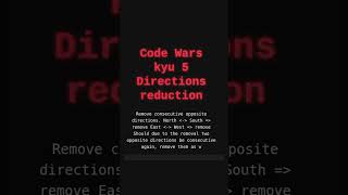 Procedural approach to Rust Code Wars Kata Kyu5 Directions Reduction #shorts #coding #programming