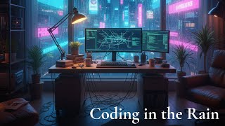 Cyberpunk Hacker Loft – Neon Rain Coding Music for Late Nights