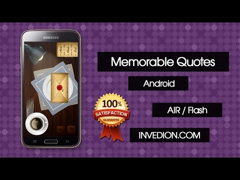 📱 Memorable Quotes - Android Mobile App (Adobe AIR/Animate CC/Flash) ᴴᴰ