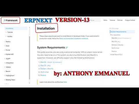ERPNExt Installation version13