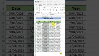 📅 Master Dates in Excel: Extract Days, Months, and Years! #ExcelTips #DateFormatting #shorts 🗓️