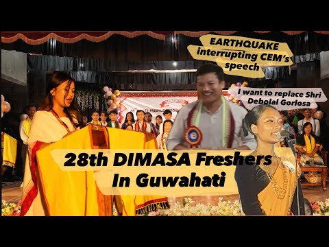 DIMASA Freshers in Guwahati 2025 ❤️ | CEM’s speech interrupted by Earthquake ⚡️