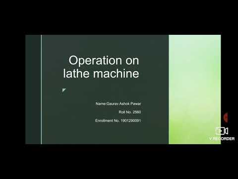 Operation on Lathe Machine