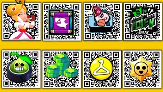 "ALL 16 QR CODES WORKING in 2025! 🎁 FREE BRAWL STARS SKINS & SUSHI ROLLS",