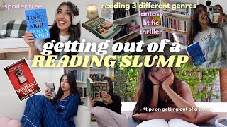 attempting to get out of a reading slump😅📚 (reading vlog + tips on getting out of it) 💌
