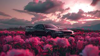 Nissan Skyline Pink Petals 4K Live Wallpaper
