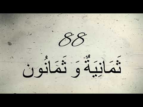 Arabic numbers 81 to 100