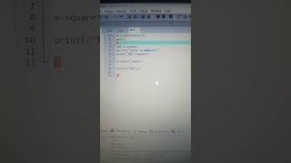 code for square in c language easy code #shorts