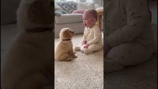Cutest Baby and Puppy