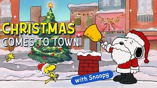 Christmas Comes to Town with Snoopy 🎅🎄| Cozy Holiday Jazz Playlist for Study & Winter Vibes