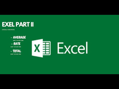 exel formulas to find the total, average and rate