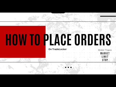 How to Place Market, Limits, Stop Orders on TradeLocker