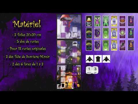 Matériel du jeu de société La Sorcière Du Miroir -le jeu-