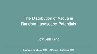 Low Lerh Feng | The Distribution of Vacua in Random Landscape Potentials