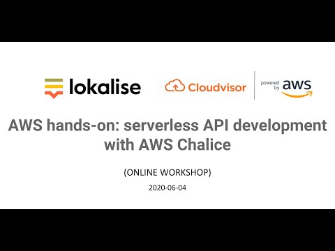 AWS hands-on: serverless API development with AWS Chalice (online workshop)