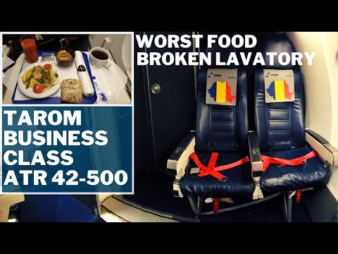 TAROM Business Class ATR 42-500 Flight Review | TAROM Lounge