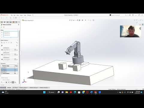 Completed robotic arm (SOLIDWORKS motion)