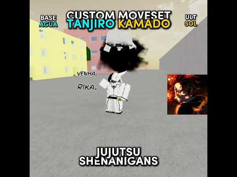 Tanjiro Moveset Custom #roblox #battlegrounds #jujutsushenanigans #foryou #tanjiro #skillbuilding