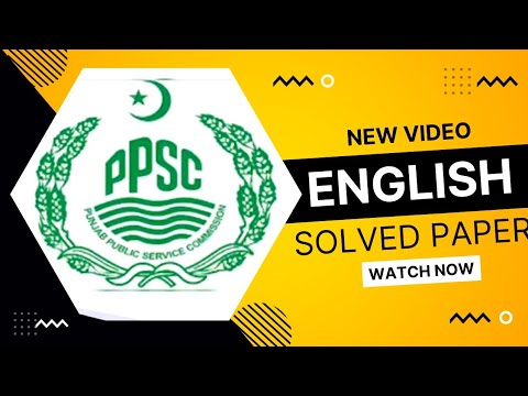 PPSC English Paper complete Solution held on 12-06-2022