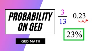 Probability on the GED Math Test!